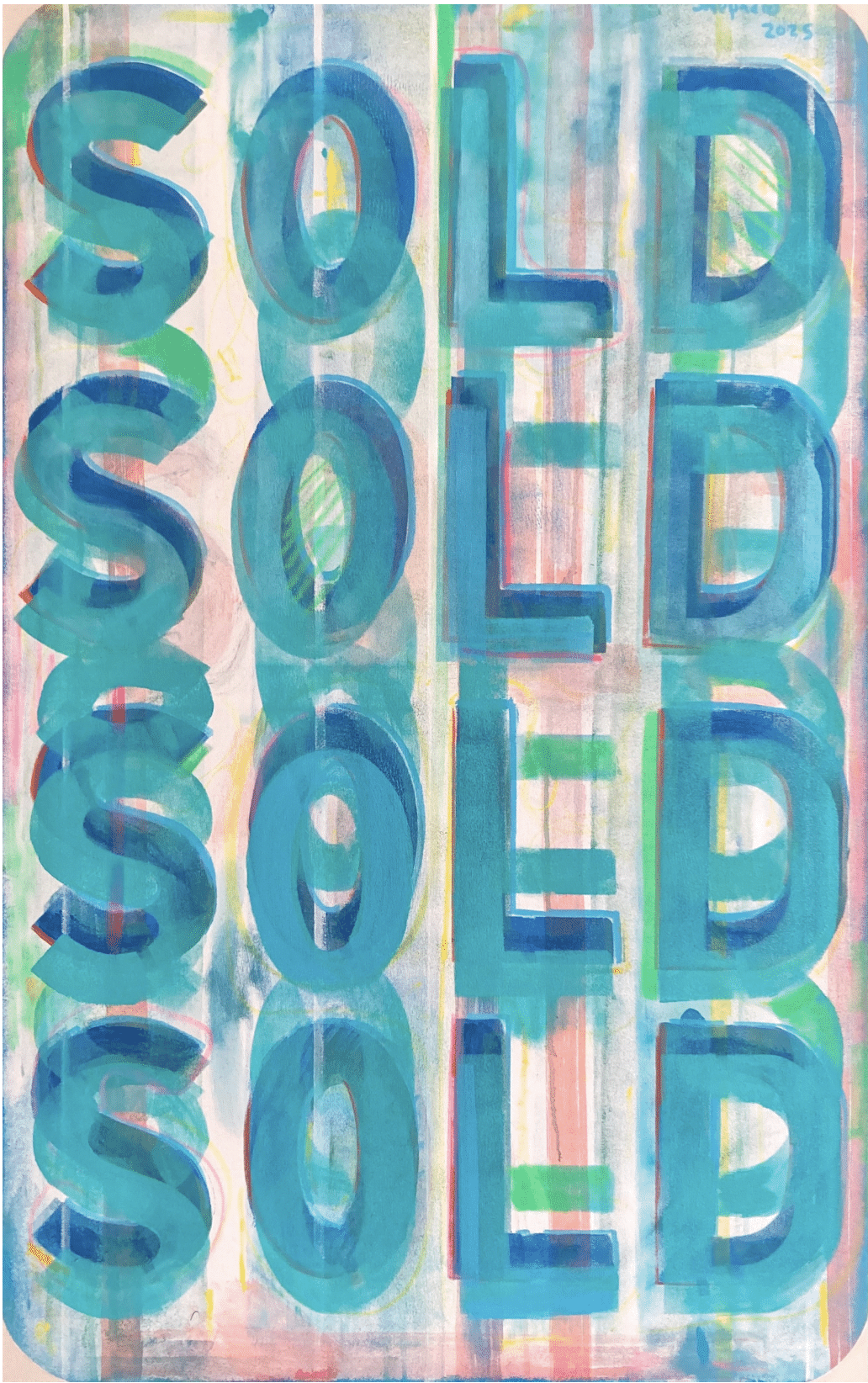 Image of Contemporary art piece titled SOLD IN BLUE by Shawn Shepherd  